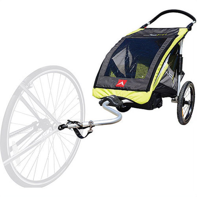 Allen Sports JTX1 Aluminum 1 Child Trailer Swivel Wheel Jogger Green