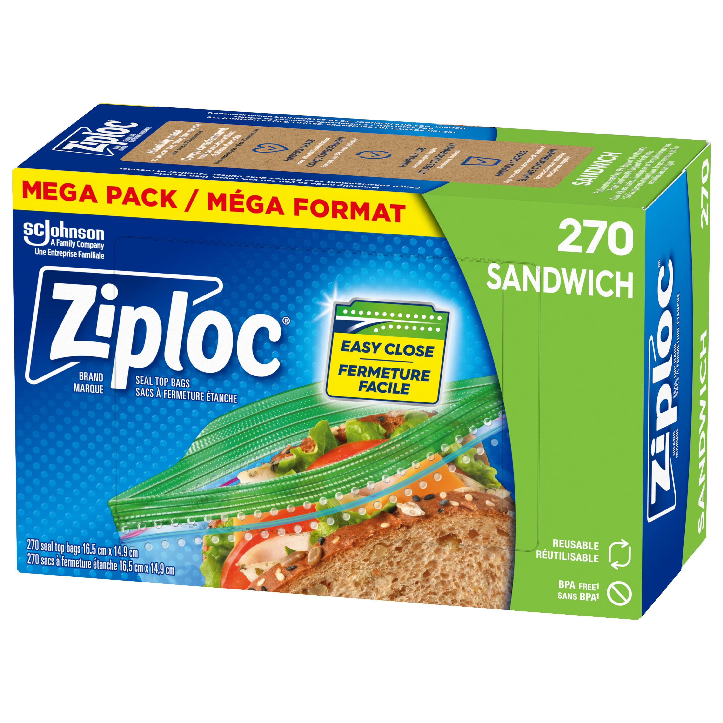 Ziploc® Sandwich Bags with Grip 'n Seal Technology - Walmart.ca