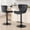Classic Black, variant on CONCETTA Set of 2 Swivel Bar Stools, Adjustable Height Modern Faux Leather Barstools Counter Bar Chairs with Backrest for Kitchen Island & Home Bar, Gray