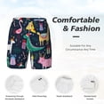 thumbnail image 4 of Kdxio Cute Funny Animals Print Men'S Swim Trunks With Compression Liner 7 Inch Inseam Quick Dry Swim Shorts, 4 of 7