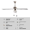 thumbnail image 2 of Ventilador de Techo 42" 4 Aspas 3 velocidades 40w E27 1 Luz LámparaYa  23075-4, 2 of 7
