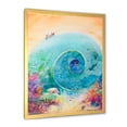 thumbnail image 2 of Designart 'Coral Reef Fishes With Turquoise Ocean Spiral' Nautical & Coastal Framed Art Print, 2 of 4