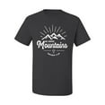 thumbnail image 2 of Matthew 17:20 He Moves Mountains | Mens Christian Graphic T-Shirt, Charcoal, Small, 2 of 3