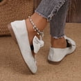 thumbnail image 5 of longantii Womens Mary Jane Shoes Slip on Dressy Ballerina Flats Shoes for Women 2026 Soft Non-Slip Flats for School Formal Walking White, 5 of 8