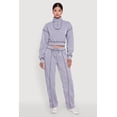 thumbnail image 2 of Women's Mock Neck Half Zip Cropped Pullover Sweatshirt, 2 of 5