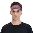 thumbnail image 6 of Sports Headbands Sweat Absorbing Breathable Hair Head Bands for Running Fitness Gym, Trippy Abstract Purple Tie Dye, 6 of 7