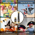 thumbnail image 7 of 2 Pieces Plastic Pirate Telescope Toy Portable Adjustable Mini Retro Telescope Mini Plastic Pirate Captain Monocular Telescopes Toy for Party Favor Supplies, Bronze and Black, 7 of 7