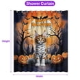 thumbnail image 5 of Mummy Maine Coon Happy Halloween with Pumpkins Bats Spooky Fun Shower Curtain Cat Lover Kitten Owner Gifts Waterproof Bathroom Bathtub Curtain - 00019, 5 of 5