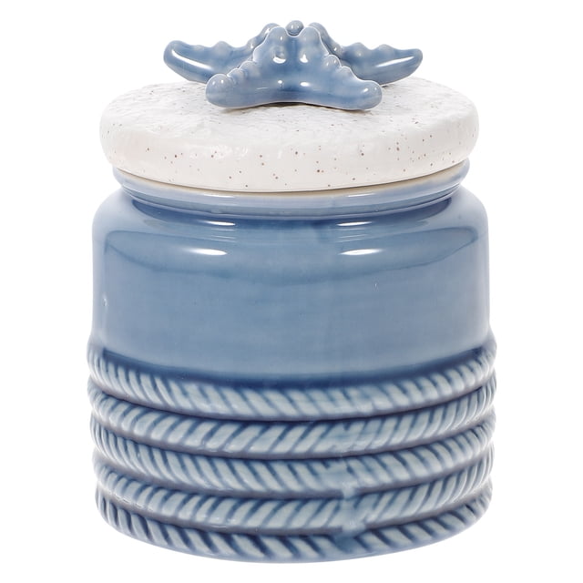 Miangastore 1PC Delicate Ceramic Tea Canister Fresh Tea-leaf Sealed Jar Useful Coffee Holder