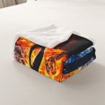 thumbnail image 4 of Erosebridal Musical Notes Throw Blanket for Couch 60x80,Abstract Water Fire Fleece Blanket,Melody Bedroom Decor,Ultra Soft, 4 of 6