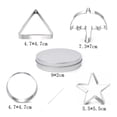 thumbnail image 2 of 6PCS Korean Sugar Candy Making Tools, Stainless Steel Cookie Cutters Biscuit Molds, Sugar Game Kit, Umbrella Triangle Star Round Baking Cake Molds for Party Sugar Game Cookie, 2 of 7