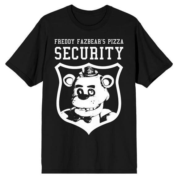 Five Nights At Freddy's Freddy Fazbear's Pizza Security Women's Black T-Shirt Tee Shirt-M