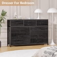 thumbnail image 4 of Historyli Cómoda de tela con 10 cajones para dormitorio,moderna cómoda,organizador de almacenamiento grande y ligero con compartimentos de tela para sala de estar y pasillo,mueble de TV de 139 cm, 4 of 7