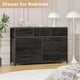 thumbnail image 4 of Historyli Cómoda de tela con 10 cajones para dormitorio,moderna cómoda,organizador de almacenamiento grande y ligero con compartimentos de tela para sala de estar y pasillo,mueble de TV de 139 cm, 4 of 7