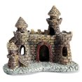 thumbnail image 2 of Antique Mini Castle Landscape Fish Hideaway Ornament Aquatic Fish Tank Aquarium Decoration, 2 of 3