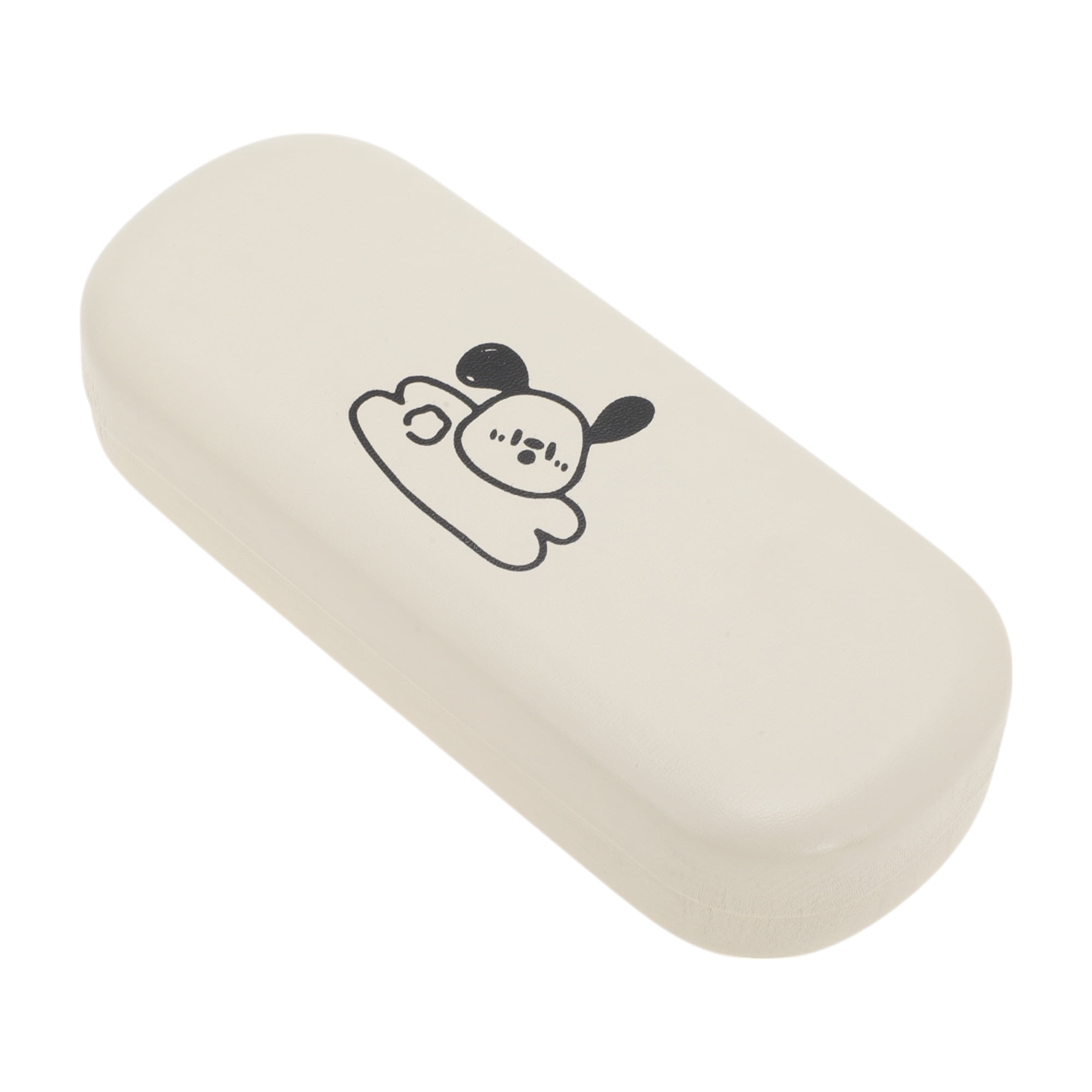 Unique Bargains Eyeglasses Case Portable Eyeglasses Storage 6.34"x2.56"x1.38" Beige 1 Pc