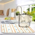 thumbnail image 5 of Yayeee Dish Drying Mat for Kitchen Counter 16"x18" Microfiber Absorbent Pad, Beige Nautical Pattern, 5 of 7
