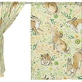 thumbnail image 3 of Coolnut Sheer Curtains Cute Bunny Leaves Gauze Door and Window Voile Curtain Panels for Bedroom Living Room W55 x L78 In 2, 3 of 4