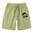 thumbnail image 4 of CONZONE Mens Casual Shorts Elastic Waist Drawstring Summer Beach Shorts For Men Hawaiian Graphic Lightweight Loose Fit Outdoor Shorts With Pockets, 4 of 6