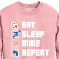 thumbnail image 2 of Instant Message - Gamer - Eat, Sleep, Mine, Repeat - Toddler & Youth Crewneck Fleece Sweatshirt, 2 of 5