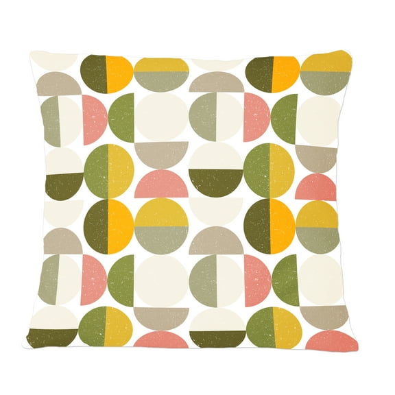 Designart Vintage Circular Design I' Mid-Century Modern Throw Pillow - 12x20