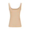 thumbnail image 4 of Summer Brilliant Tank Tops for Women under $5 No Boundaries Womens Solid Tank Tops Sleeveless U-Neck Base Shirt Summer Casual Workout Tees Brown S, 4 of 5