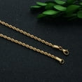 thumbnail image 2 of Gold Twisted Rope Chain Necklace Hip Hop Men Women Ginger Lyne Collection, 2 of 6