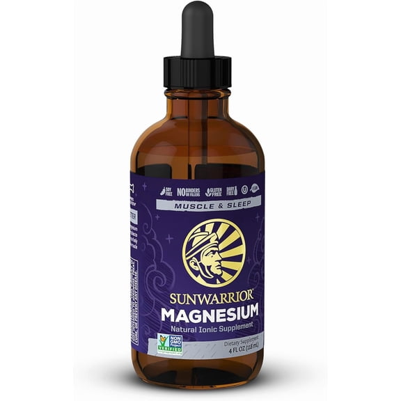 Sunwarrior Magnesium Natural Ionic Supplement Liquid 4 oz Dietary Supplement