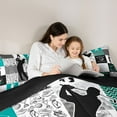 thumbnail image 5 of jejeloiu Golf Ball Game Twin Comforter Sets,Patchwork Geometric Plaid Bedding Set For Men Women Reversible 2pcs, 5 of 8