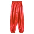 thumbnail image 5 of iiniim Men's Belly Dance Pants Satin Silky Loose Fit Comfy Bloomers Theme Party Trousers Red L, 5 of 7