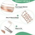 thumbnail image 2 of 99.9% Soft Copper Wire, 20 Gauge 16FT Pure Copper Wire Craft Wire for DIY [0.8mm, 10M], 2 of 7