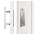 thumbnail image 3 of Gifsin Poignée de Porte Coulissante de Grange 12 Po Acier Inoxydable/carbone Ensemble de Poignée Coulissante Matériel de Porte Intérieur en Bois Robuste, Facile à Transporter, 3 of 6