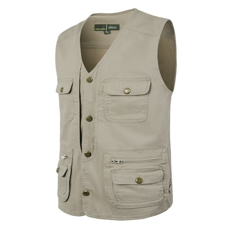 plus size mens fishing vest multiple pockets - Georgia
