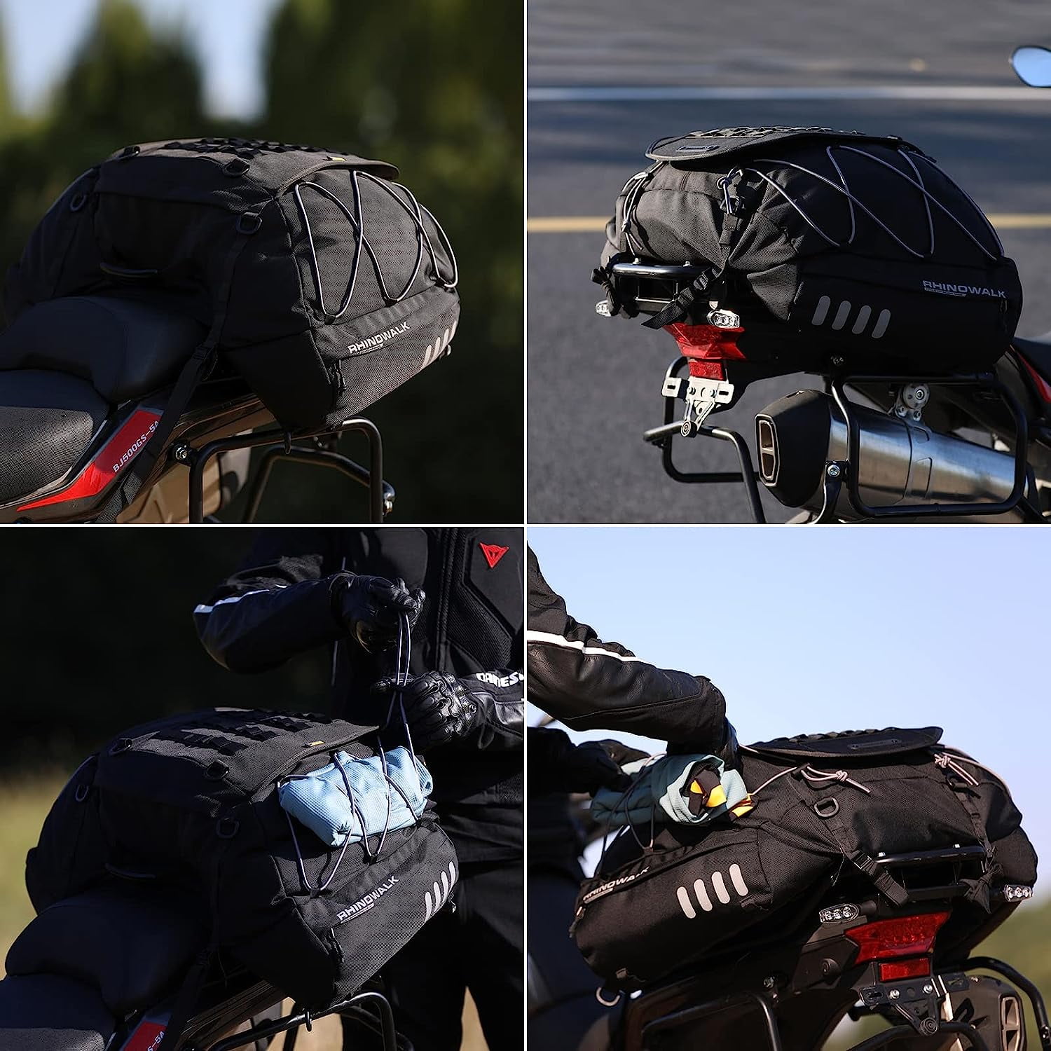 Rhinowalk Motorcycle Saddle Bag Motorbike Tail Bag Waterproof