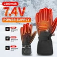 thumbnail image 3 of SNOW DEER Rechargeable Heated Gloves for Men & Women - 7.4V 2200mAh Battery, Waterproof, Touchscreen - Ideal for Skiing, Cycling, Hunting & Winter Adventures, 3 of 20