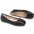 thumbnail image 2 of CHICVOMEY Vintage Bow Mary Jane Flats for Women Square Toe Comfort Ballet Flats with Memory Foam Insole Casual Dress Ballet Flats, 2 of 7