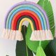 thumbnail image 3 of Colgante de pared de arco iris, decoración de pared tejida de arco iris para niñas, guardería, dormitorio, sala de juegos, decoración de habitación de bebé, 3 of 5