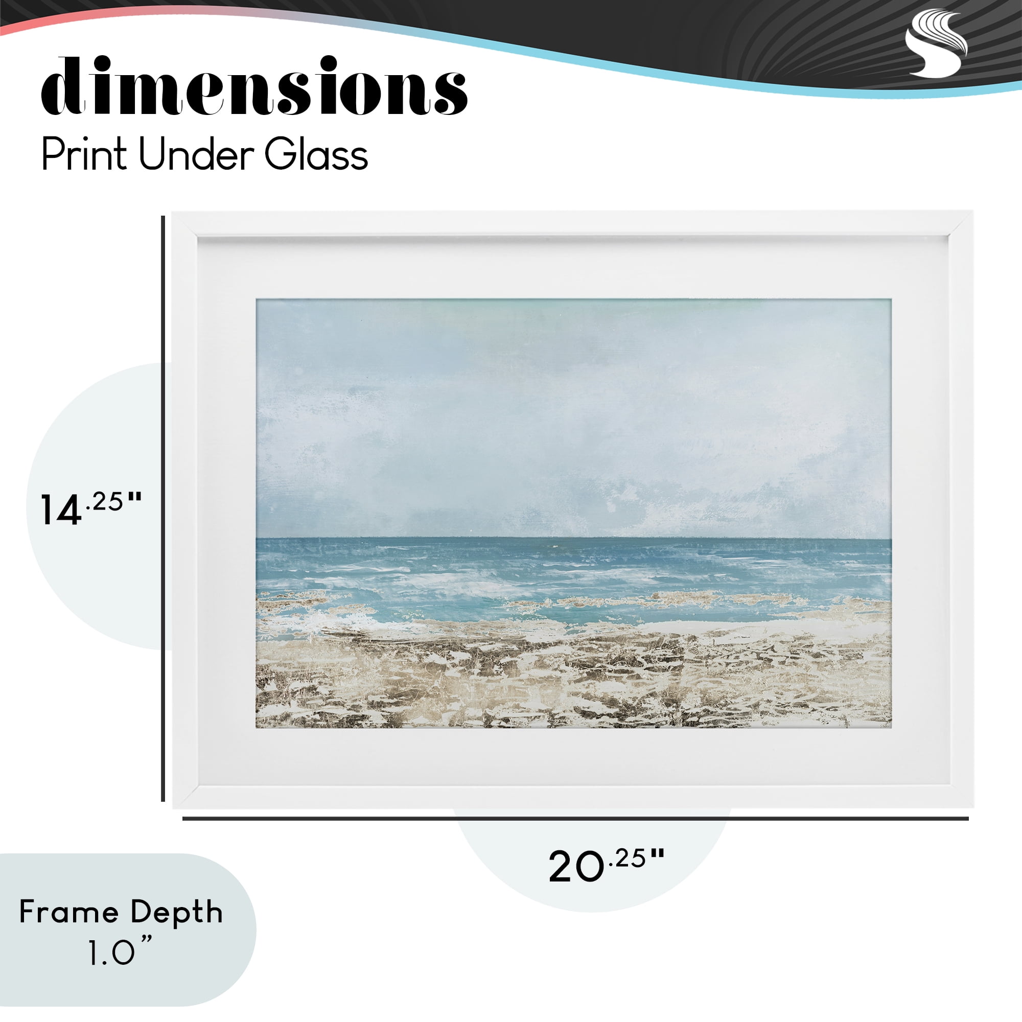 Stupell Industries Peaceful Mood Coastal Scene White Framed Print Under Glass, design by Lorenzo Collective