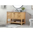 thumbnail image 2 of Elegant Decor Metropolis 48" Aluminum MDF Single Bathroom Vanity in Natural Wood, 2 of 8