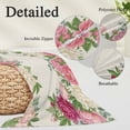 thumbnail image 2 of Pink Flowers Pillow Covers, Linen Long Throw Pillow Case, Spring Floral Farmhouse Botanical Rustic Holiday Pillow Protector Decorative Cushion Cover for Living Room/Bedroom 24" x 36", 2 of 8