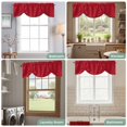 thumbnail image 6 of Tie Up Valances for Windows, Pure Red Adjustable Valance Curtains Window Treatment for Living Room/Bedroom Windows, Simple Solid Color Rod Pocket Kitchen Curtains & Drapes 42x12 Inch, 6 of 9