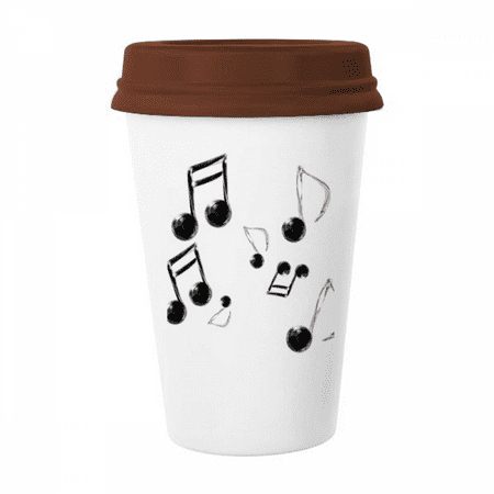 

Music Notation Bubble Combination Pattern Mug Coffee Drinking Glass Pottery Cerac Cup Lid