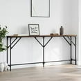 thumbnail image 1 of vidaXL Console Table Brown Oak 180x23x75 cm Engineered Wood, 1 of 5