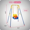 thumbnail image 3 of HolaHatha 3 in 1 Toddler Swing Set with adjustable Rope, and Removable Seat, 3 of 12