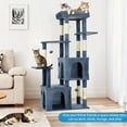 thumbnail image 3 of QinaQin 61 Inch Cat Tree for Large Cats, Multi Level Tower with Oversized Perch, Beds and Sisal Scratching Post, 3 of 7