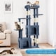 thumbnail image 3 of Yeshouse Árbol para gatos de 155 cm, varios niveles, ideal para gatos grandes y Maine Coon, con percha gigante, 2 compartimentos, postes rascadores de sisal y pelotas colgantes, 3 of 7