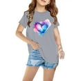 thumbnail image 2 of AJTQTH Tie-Dye Tees for Kids Girls Boys Summer Comfy Cotton Clothes Cute Colorful Love Pattern Tshirts Short Sleeve Tops Round Neck Shirts Blouses Gray 4 Years, 2 of 5