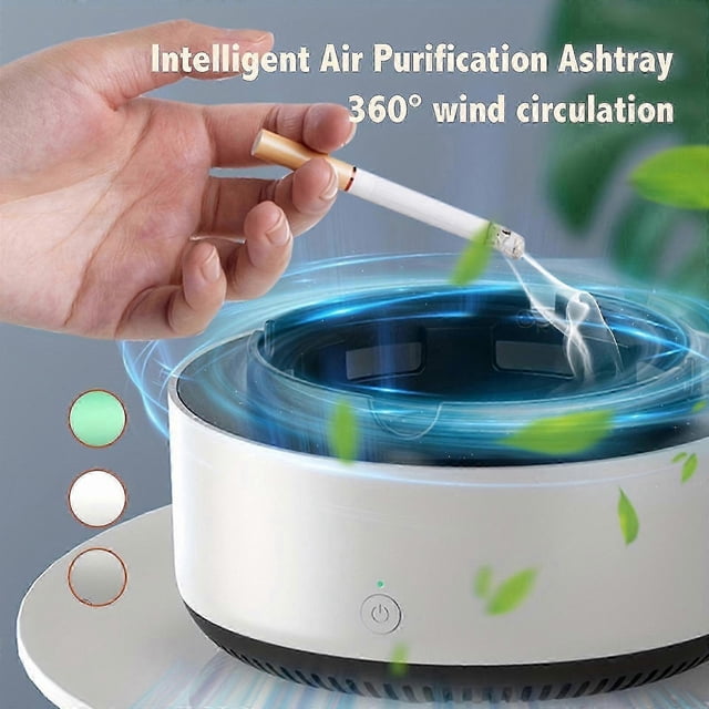 Portable Air Purifier for Smoke and Odor Removal, Smart Ashtray Device, Ideal for Home Use and Gifting