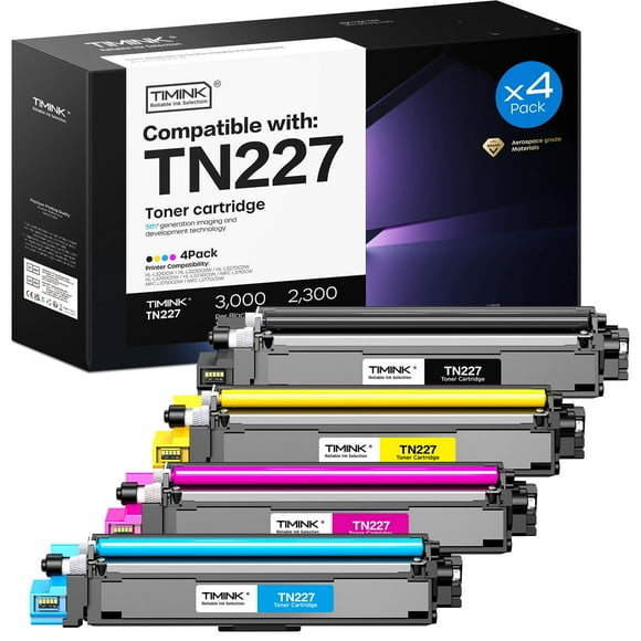Timink Compatible with TN227 Toner Cartridge High Yield Replacement for TN-227 TN223 Compatible with HL-L3210CW HL-L3270CDW HL-L3290CDW MFC-L3770CDW M