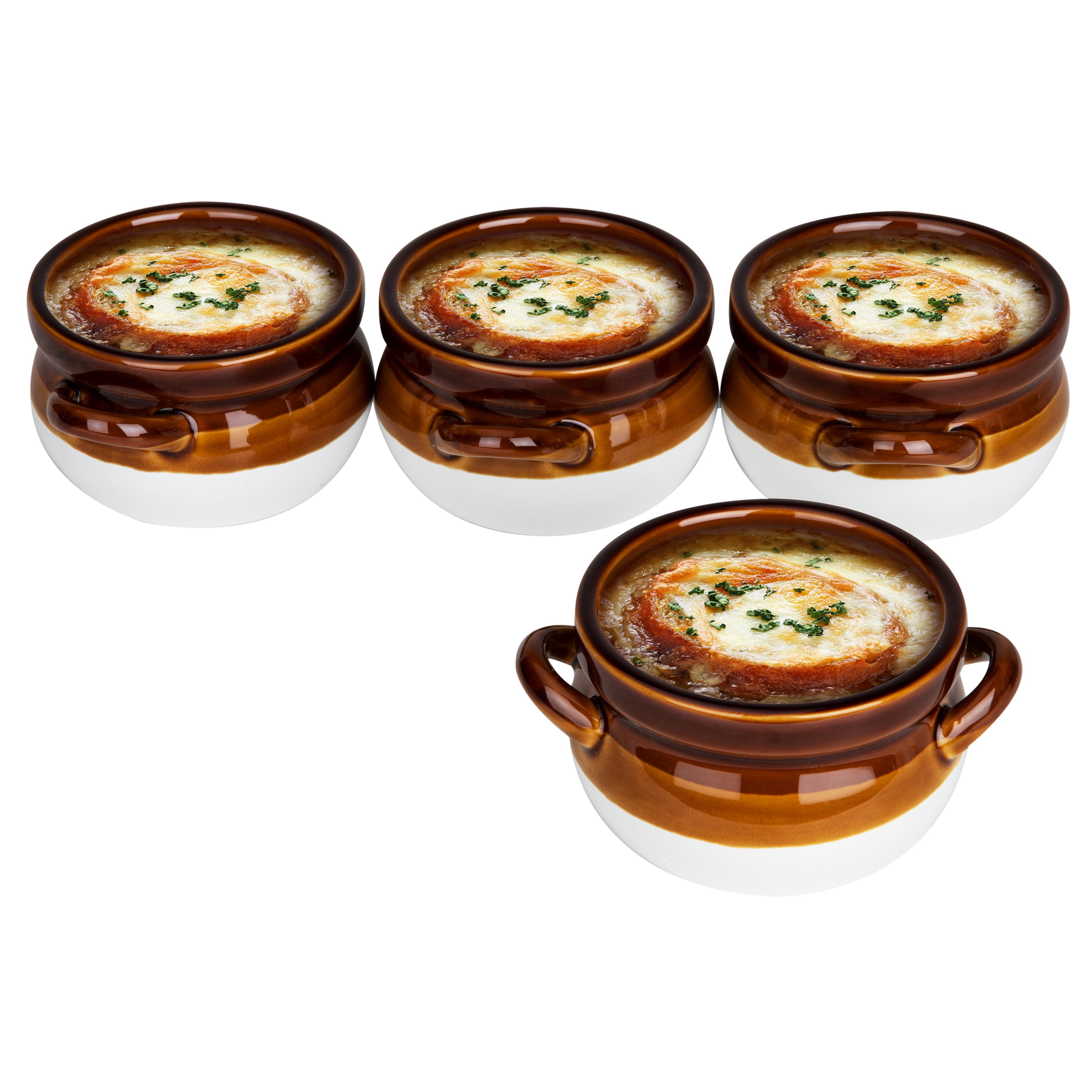 Reader 18 oz Ceramic French Soup Bowl Crocks Set 4, - Walmart.com